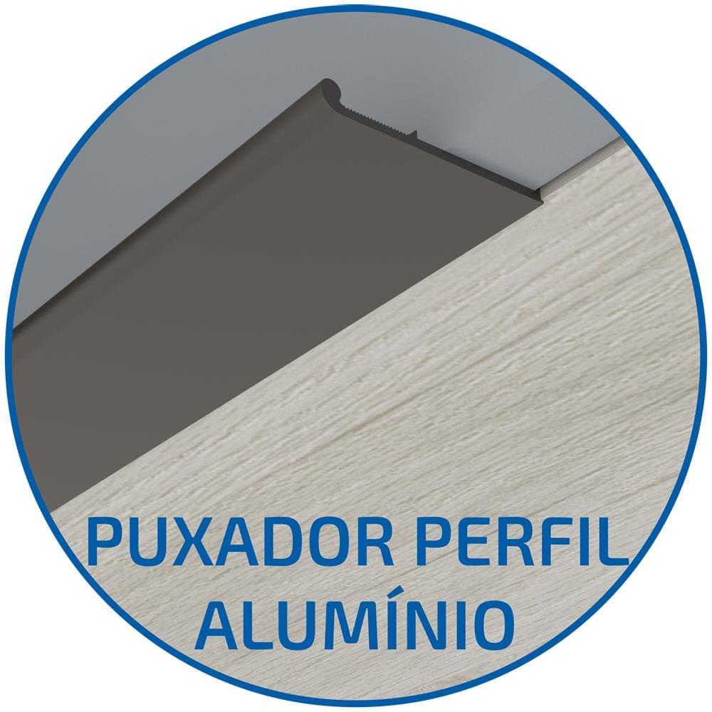 Armário Aéreo Bartira Cristal MDP 15mm com 3 Portas e 3 Prateleiras - 120cm de largura - 6