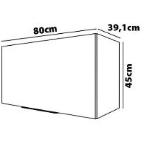 Armário de Geladeira Bartira Cristal MDP 15mm com 1 Porta - 80cm de largura - 8