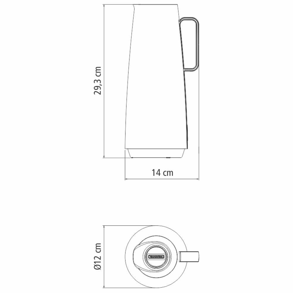 Bule Térmico Tramontina Exata em Polipropileno Preto – 1 L - 6