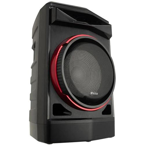Caixa de Som Amplificada Philco PCX7100 Flash Lights Bluetooth Rádio FM Entrada USB Bateria interna 750W