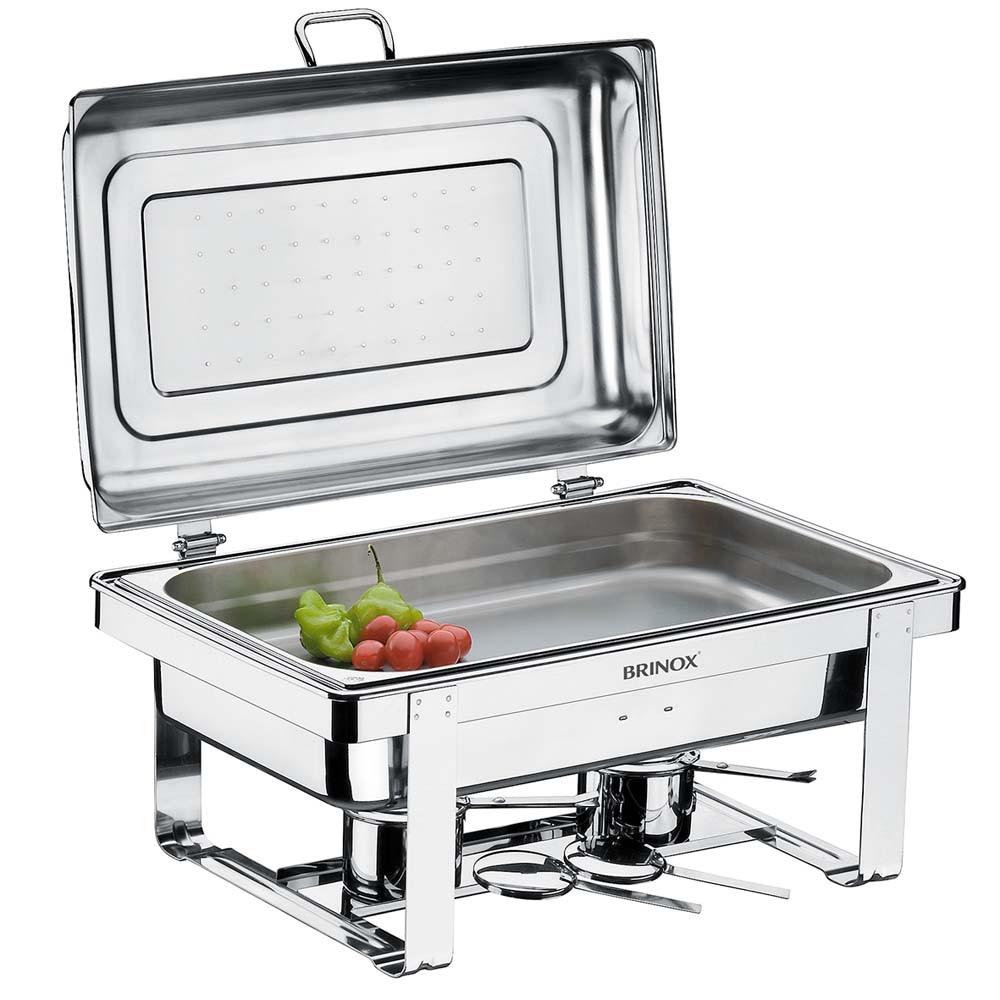 Rechaud Retangular Brinox Savoy com 2 Cubas 1098/202 - 5 Peças - 1