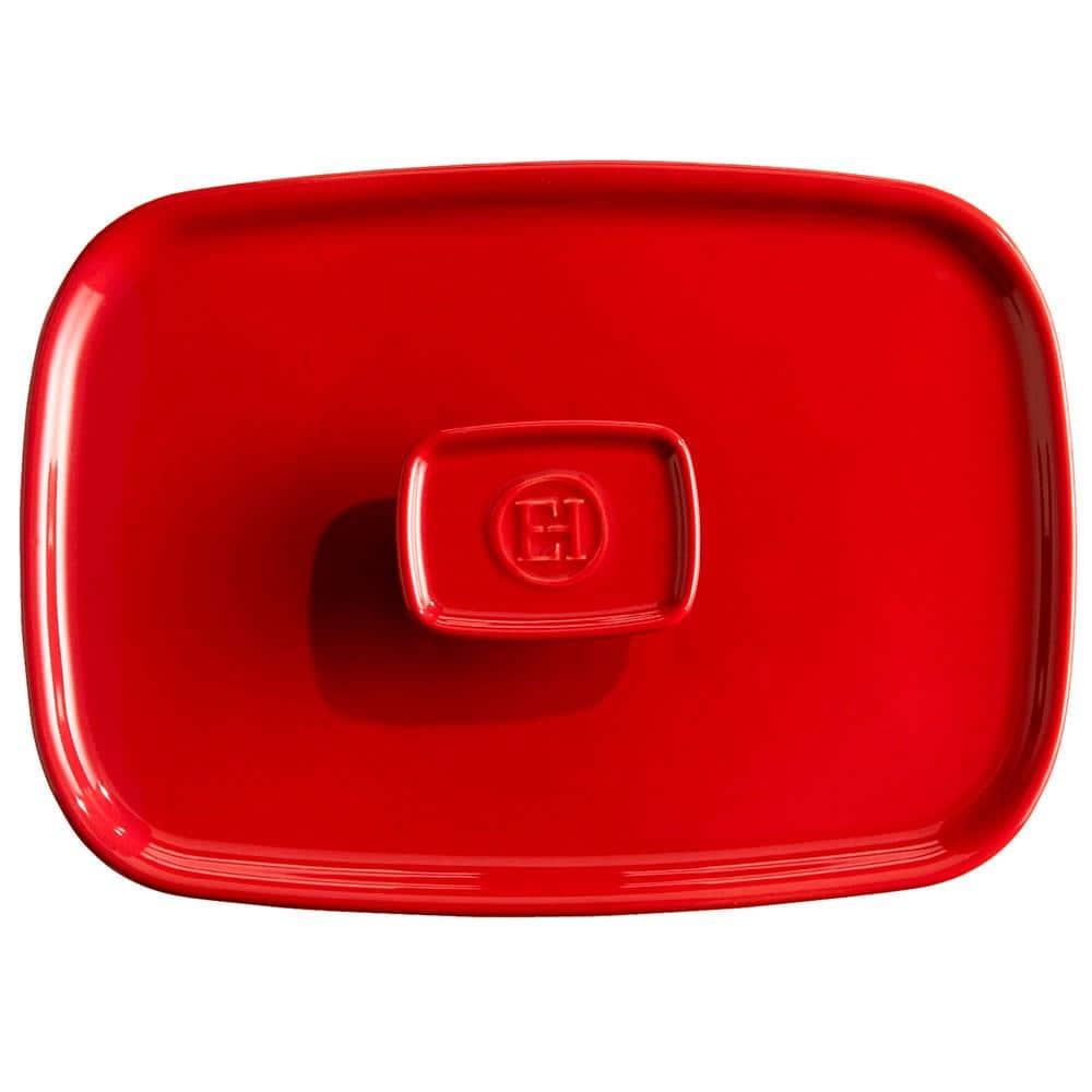 Tampa para Travessa Emile Henry Ovenware em Cerâmica 29x19 cm - Vermelho - 2