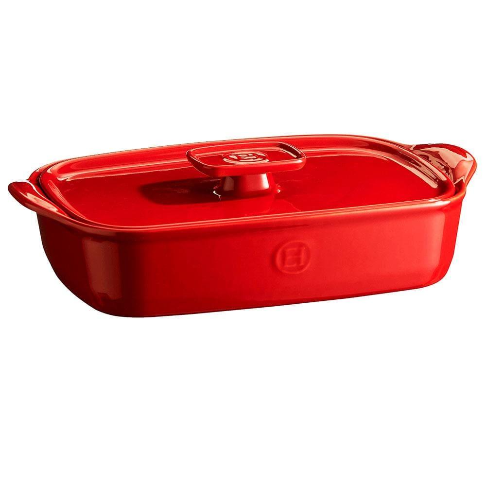 Tampa para Travessa Emile Henry Ovenware em Cerâmica 29x19 cm - Vermelho - 4