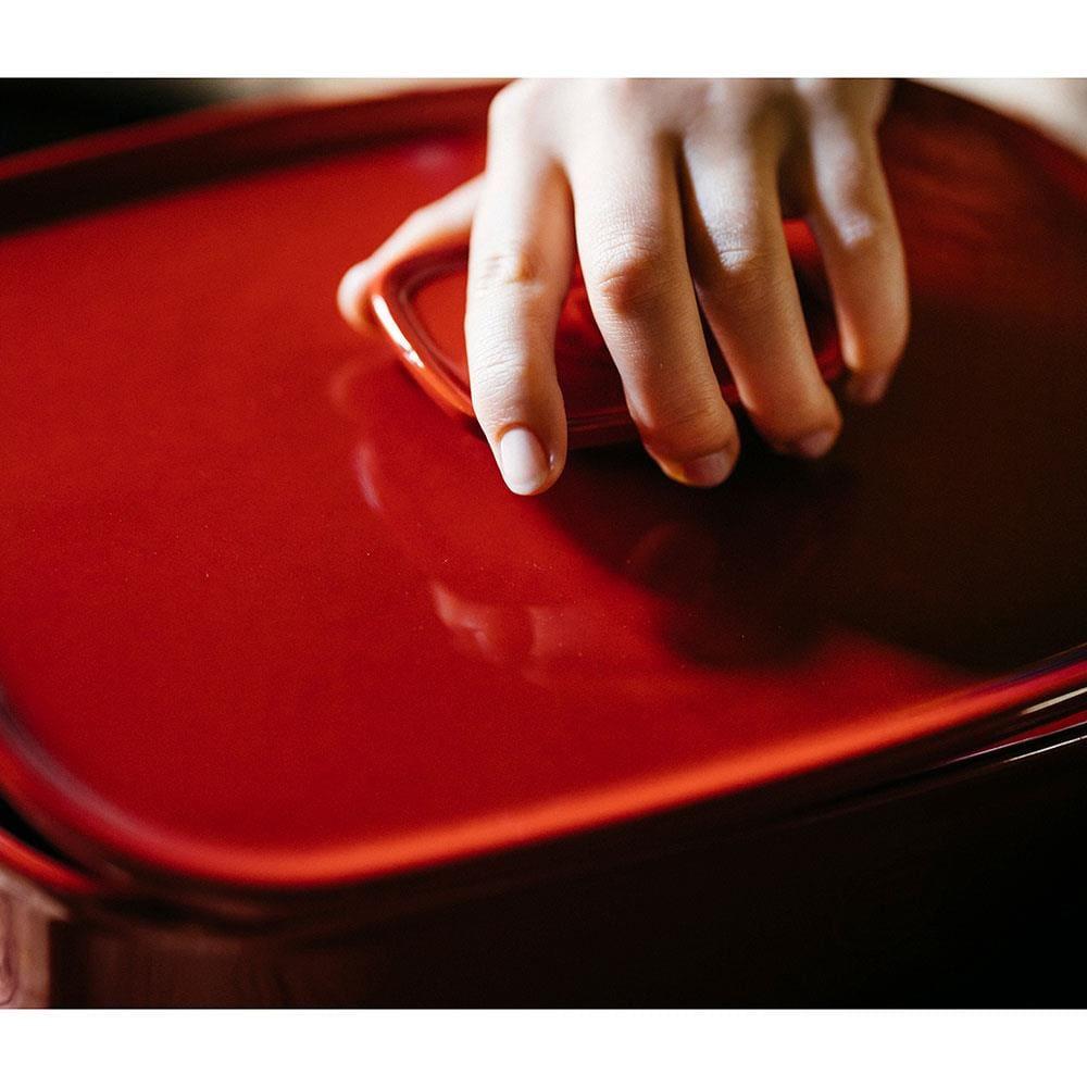 Tampa para Travessa Emile Henry Ovenware em Cerâmica 29x19 cm - Vermelho - 5