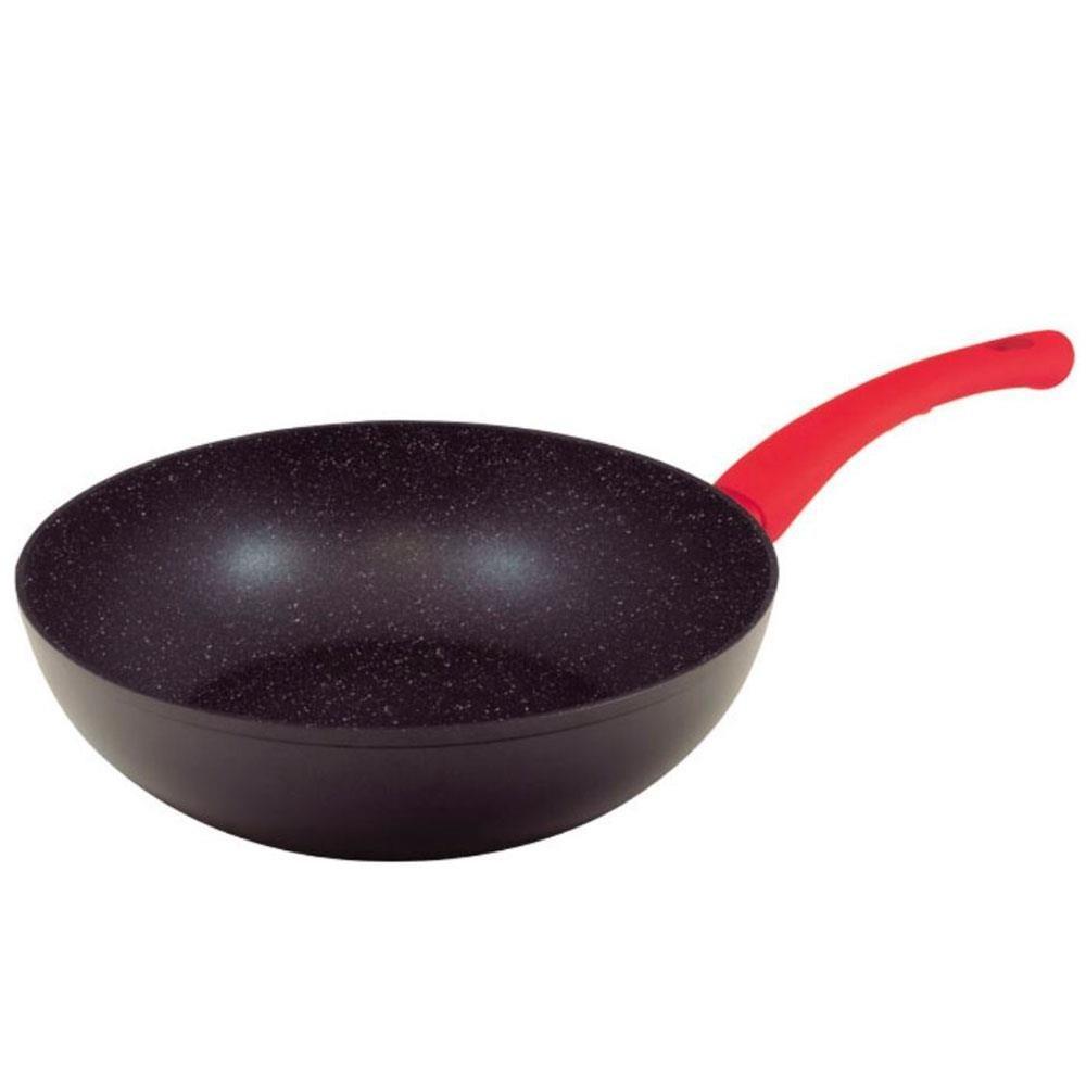 Wok Bergner Toledo em Alumínio Forjado com Revestimento em Marble e Fundo de Indução 26 cm – Preto - 1