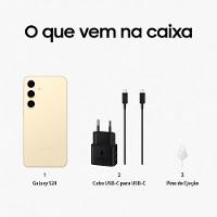 Smartphone Samsung Galaxy S24 5G Creme 256GB, Tela 6.2", 8GB RAM, Inteligência Artificial, IP68, Processador Exynos 2400, Câmera Tripla Traseira - 10