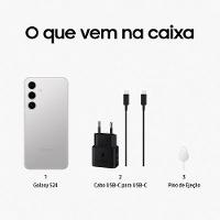 Smartphone Samsung Galaxy S24 5G Cinza 256GB, Tela 6.2", 8GB RAM, Inteligência Artificial, IP68, Processador Exynos 2400, Câmera Tripla Traseira - 10