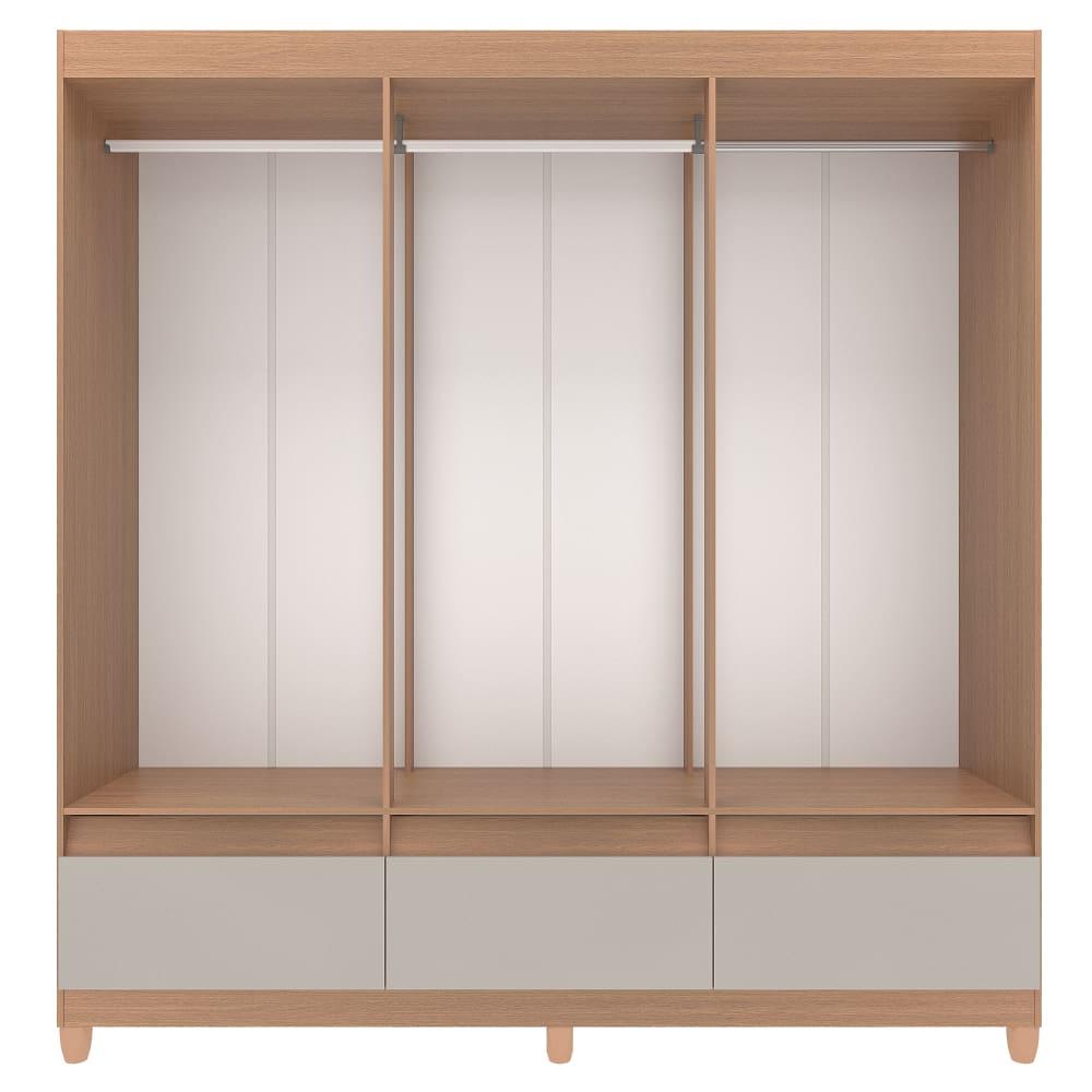 Guarda-Roupa Bartira Ilhéus com Cabideiro, 6 Portas de Bater, 3 Gavetas e 180cm de Largura - 5