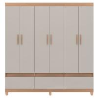 Guarda-Roupa Bartira Ilhéus com Cabideiro, 6 Portas de Bater, 3 Gavetas e 180cm de Largura - 2