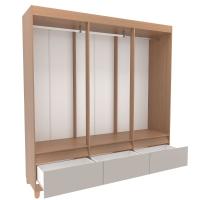 Guarda-Roupa Bartira Ilhéus com Cabideiro, 6 Portas de Bater, 3 Gavetas e 180cm de Largura - 6