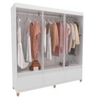 Guarda-Roupa Bartira Ilhéus com Cabideiro, 6 Portas de Bater, 3 Gavetas e 180cm de Largura - 5