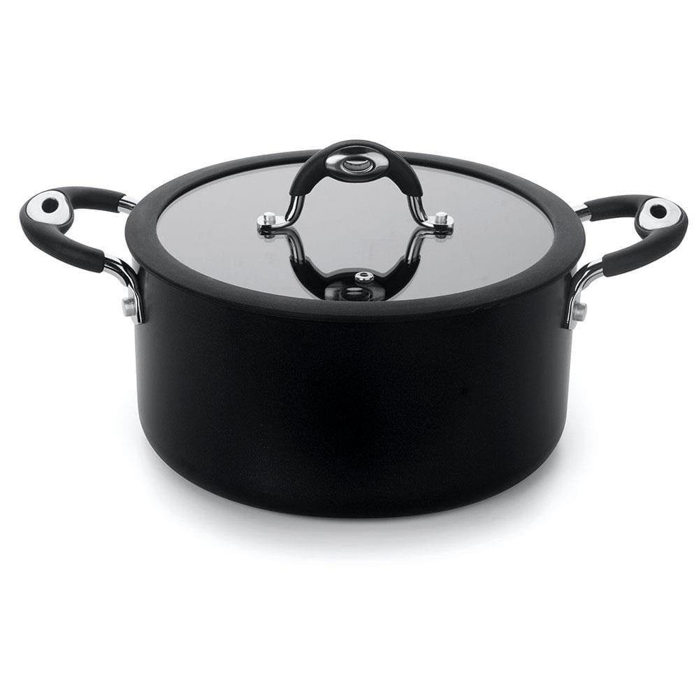 Conjunto de Panelas 4 Peças Multiflon Dom com Revestimento Antiaderente Quartzo 7 Camadas e Tampas com Saída de Vapor - Preto - 2