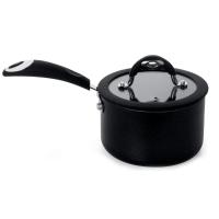 Conjunto de Panelas 4 Peças Multiflon Dom com Revestimento Antiaderente Quartzo 7 Camadas e Tampas com Saída de Vapor - Preto