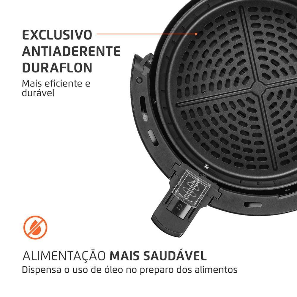 Fritadeira Elétrica Air Fryer Mondial AF-36-FB Pratic 3,6L Lâmpada Piloto Aviso Sonoro Preta - 6