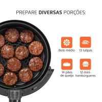 Fritadeira Elétrica Air Fryer Mondial AF-36-FB Pratic 3,6L Lâmpada Piloto Aviso Sonoro Preta - 3