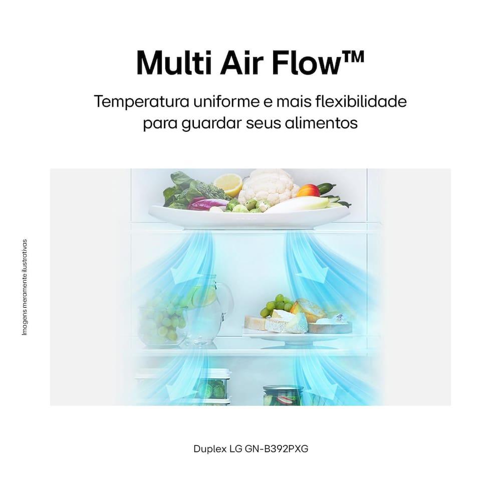 Geladeira LG Frost Free Preta GN-B392PXGB Duplex com Tecnologia Inverter Top Freezer - 395 litros - 6
