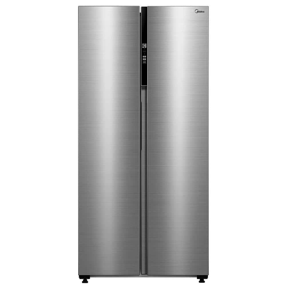 Geladeira Midea Side by Side MDR-S598FGA041 Frost Free com Painel Touch, Função Turbo e Conectividade Via App- Cor Inox Claro - 442 litros - 1