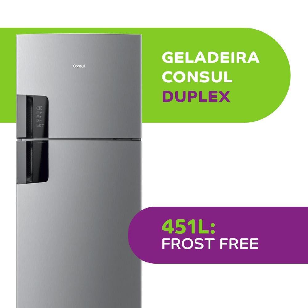 Geladeira Consul Frost Free CRM56FK Duplex com Espaço Flex e Painel Eletrônico Externo Inox - 451L - 8