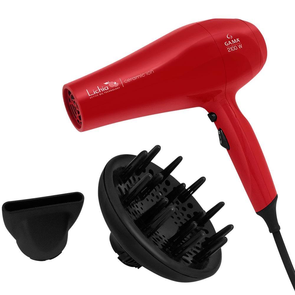 Secador de Cabelos GA.MA Italy Lichia Ceramic Íon Motor AC Profissional 2100W - Vermelho - 2