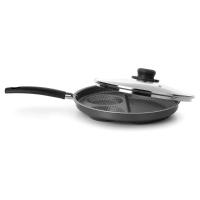 Frigideira Multiflon Breakfast Antiaderente Ultra 7 Grafite com Tampa - 27 cm - 1