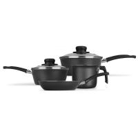 Conjunto de Panelas 4 Peças Multiflon Essencial com Revestimento Antiaderente Ultra7 e Tampas de Vidro - Cinza - 2