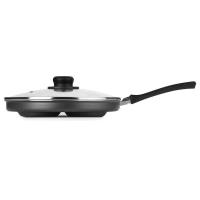 Frigideira para Ovos Multiflon Gourmet com Revestimento Antiaderente Ultra 7 Preta e Tampa - 26 cm - 3