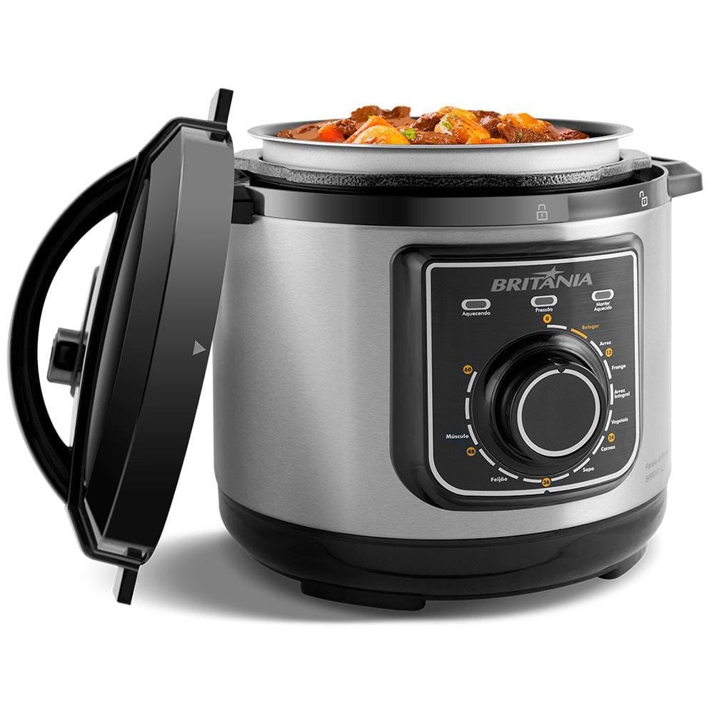 Panela Elétrica de Pressão Multifuncional Britânia BPP01PI 3L – Preta/Inox - 4