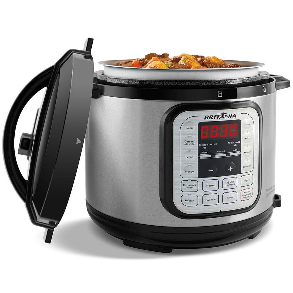 Panela Elétrica de Pressão Britânia BPP02G com Revestimento Gold 5L – Preta/Inox - 4