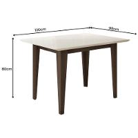 Mesa de Jantar Retangular Poliman Kate com Tampo de Vidro e 4 Cadeiras Revestidas em Suede - 7