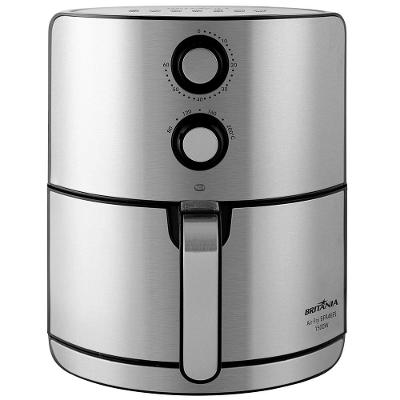 Fritadeira Elétrica Sem Óleo Air Fryer Britânia BFR46PI 3,5L – Inox/Preta