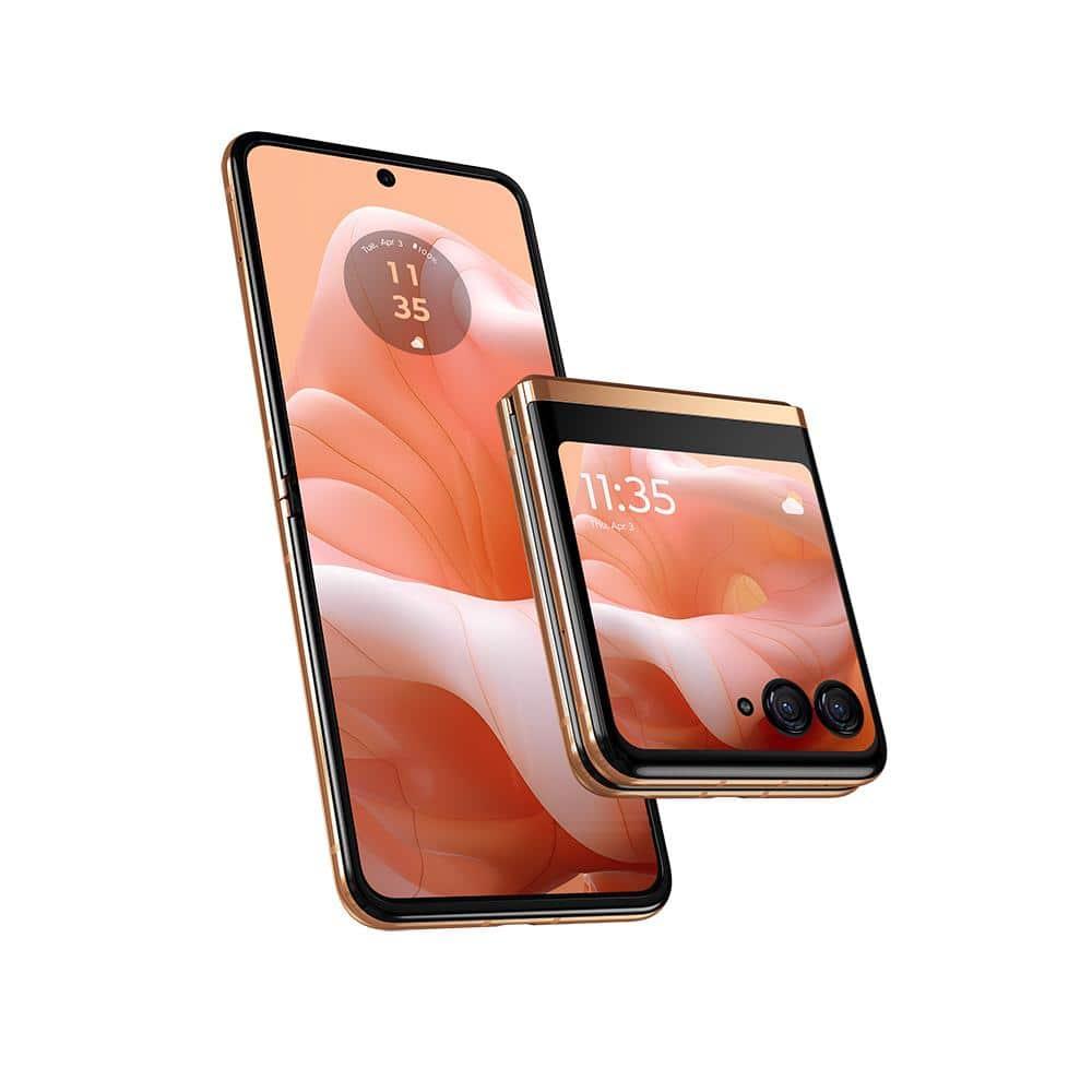 Smartphone Motorola Razr 40 Ultra 5G Peach 256GB 10GB (8GB RAM + 2GB Ram Boost) 12MP com moto AI NFC Dobrável - 1