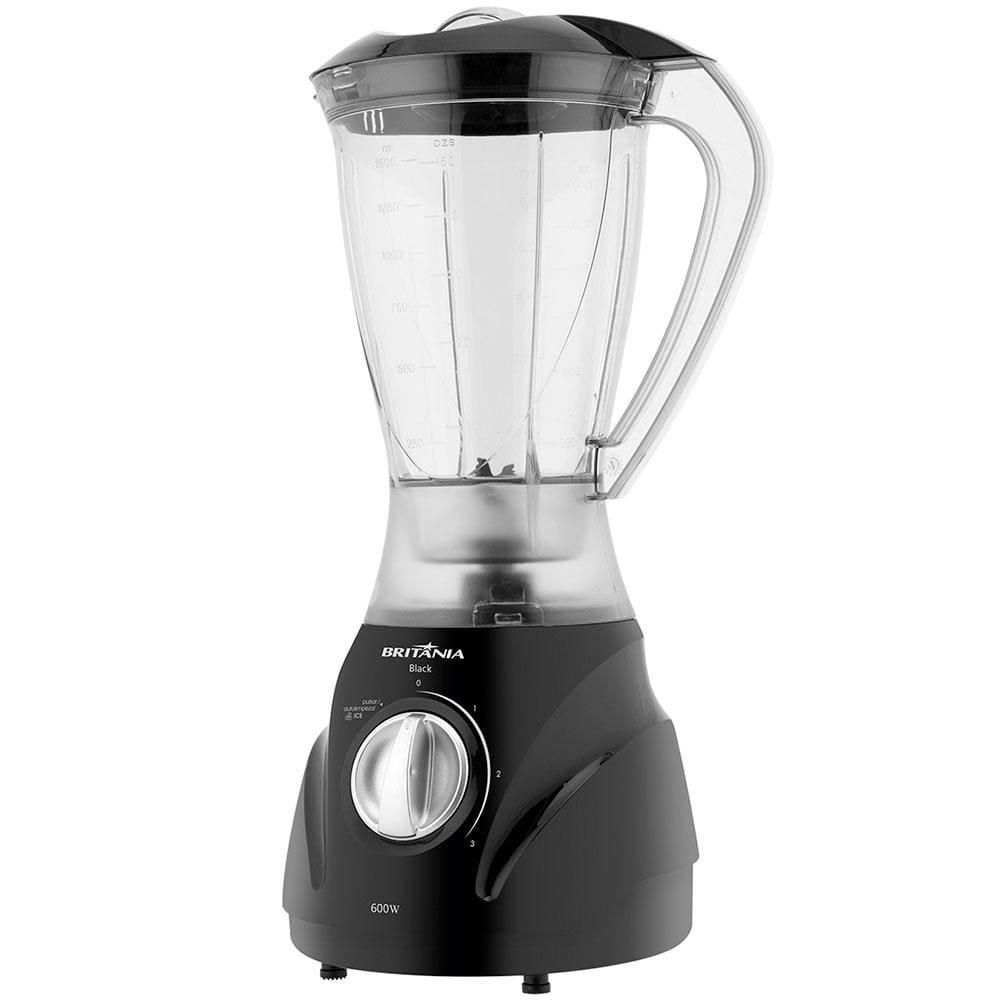 Liquidificador Britânia Black 600W com 3 Velocidades - 3