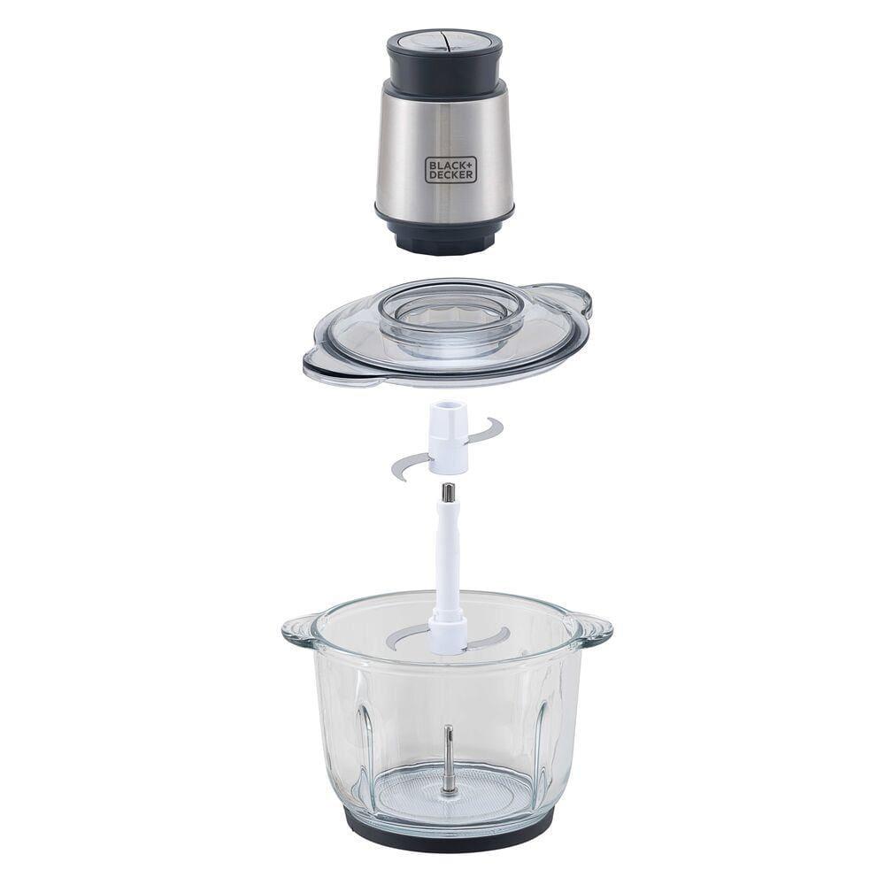 Miniprocessador de Alimentos Black Decker MP300G Antiaderente em Inox, Modo de 2 ou 4 Lâminas com 2 Velocidades - 300W - 5