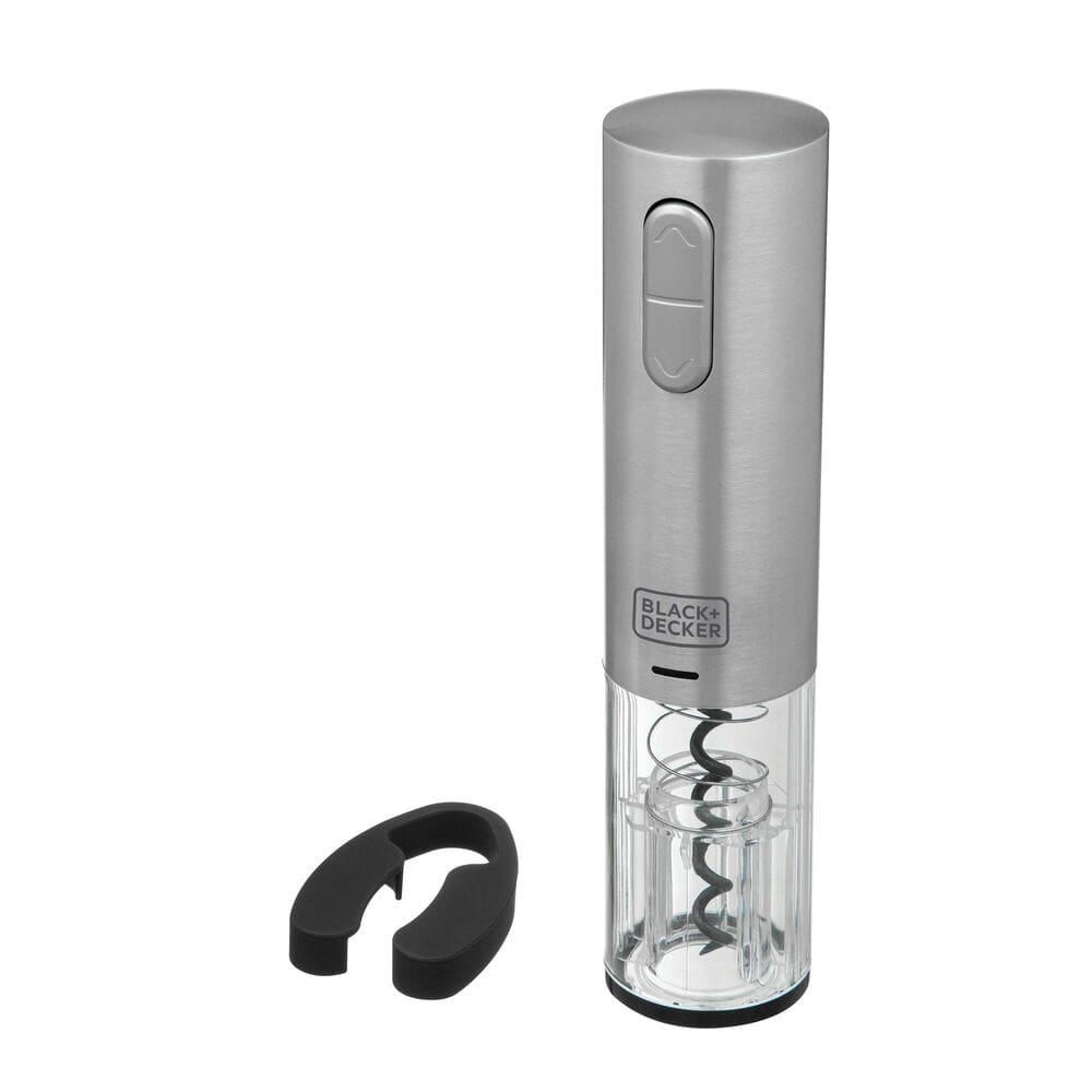 Abridor de Vinho à Bateria Black Decker Gourmand Gris W10, Saca Rolhas com Carregamento USB - Inox - 3