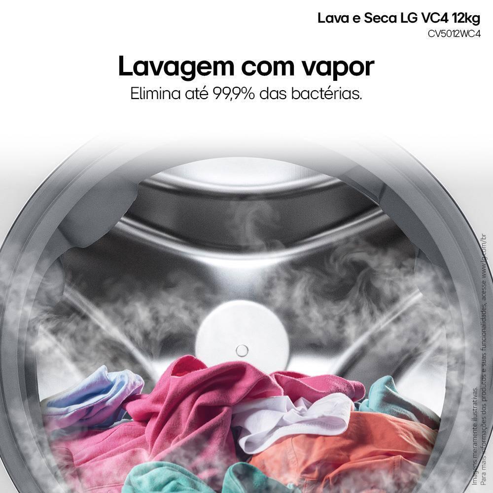 Lava e Seca LG 12Kg/7Kg Smart VC4 com Inteligência Artificial AI DD™ CV5012WC4 - Branca - 5