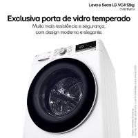 Lava e Seca LG 12Kg/7Kg Smart VC4 com Inteligência Artificial AI DD™ CV5012WC4 - Branca - 6