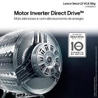 Lava e Seca LG 12Kg/7Kg Smart VC4 com Inteligência Artificial AI DD™ CV5012WC4 - Branca - 8