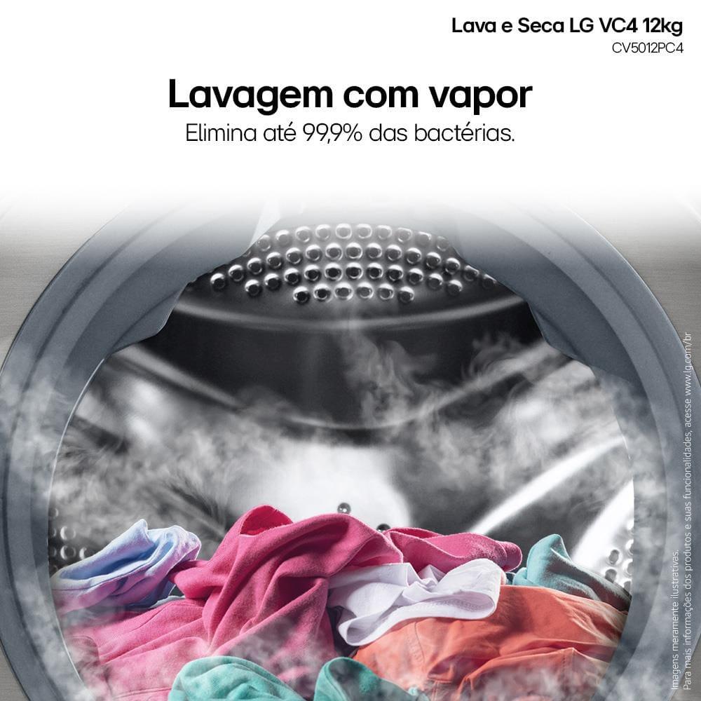 Lava e Seca LG 12Kg/7Kg Smart VC4 com Inteligência Artificial AI DD™ CV5012PC4 - Inox - 5