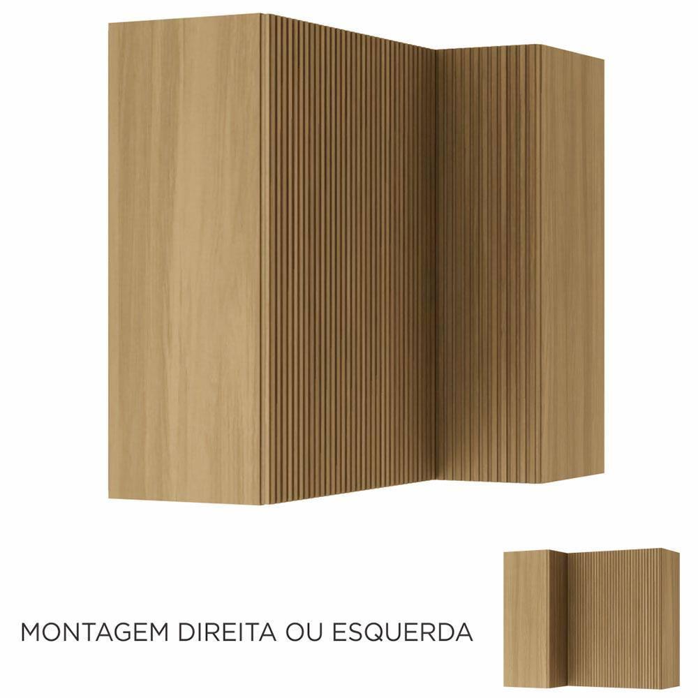 Armário Aéreo de Canto Nesher Rainha em MDF 15mm com 2 Portas e 1 Prateleira - 92cm de largura - 2