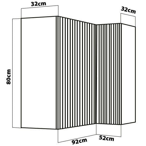 Armário Aéreo de Canto Nesher Rainha em MDF 15mm com 2 Portas e 1 Prateleira - 92cm de largura - 5