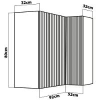 Armário Aéreo de Canto Nesher Rainha em MDF 15mm com 2 Portas e 1 Prateleira - 92cm de largura - 5