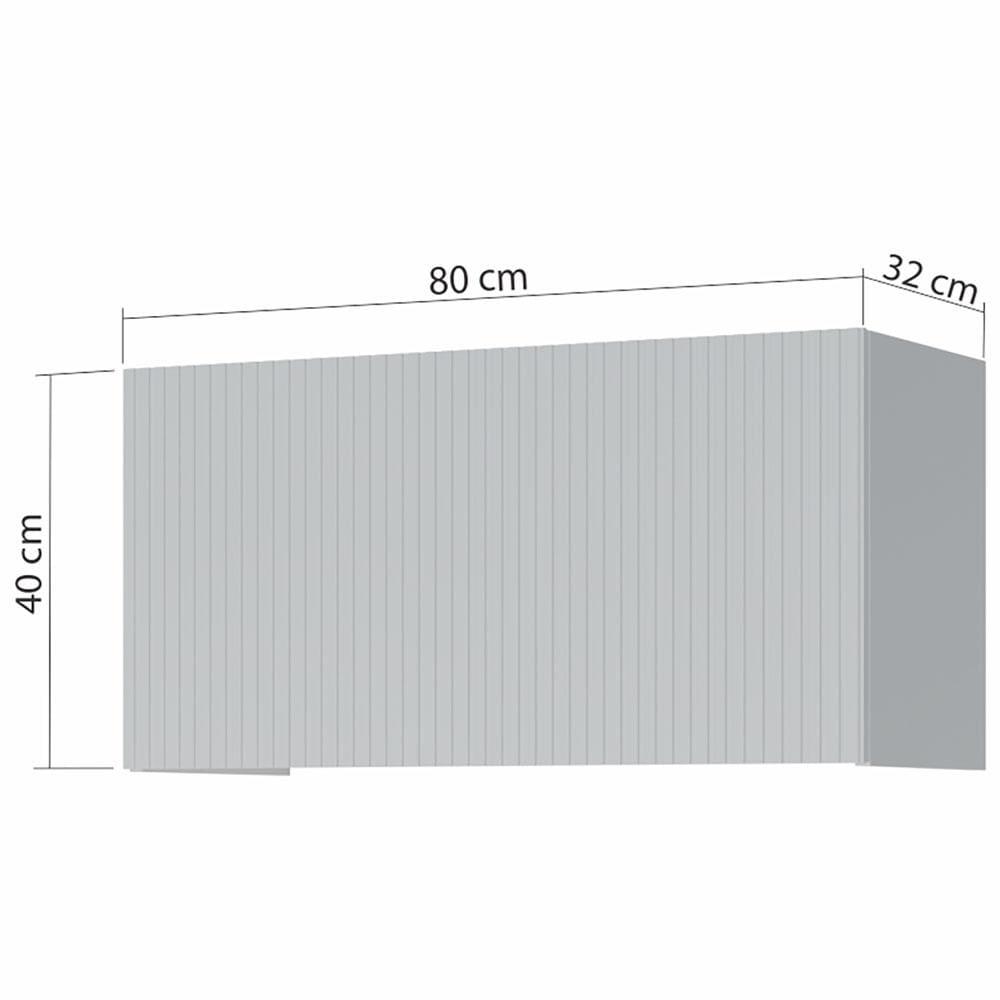 Armário de Geladeira Nesher Rainha em MDF 15mm com 1 Porta e 1 Prateleira - 80cm de largura - 2