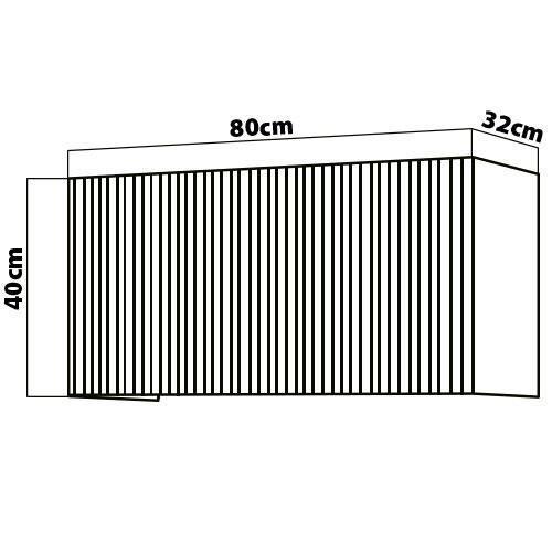 Armário de Geladeira Nesher Rainha em MDF 15mm com 1 Porta e 1 Prateleira - 80cm de largura - 4