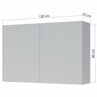 Armário Aéreo Nesher Rainha em MDF 15mm com 2 Portas e 1 Prateleira - 120cm de largura - 2