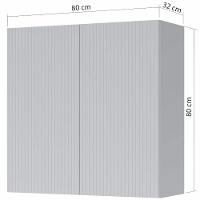 Armário Aéreo Nesher Rainha em MDF 15mm com 2 Portas e 1 Prateleira - 80cm de largura - 2