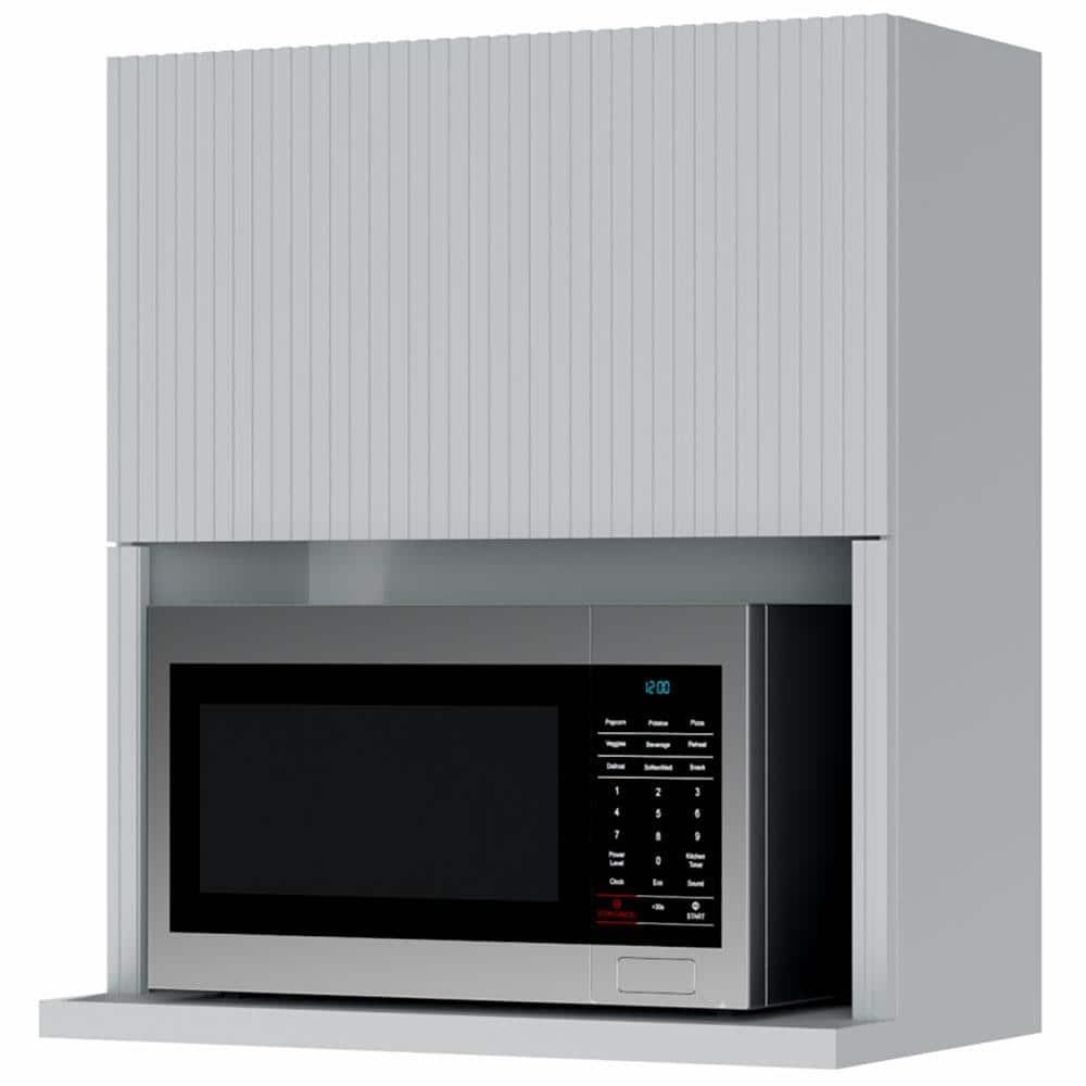 Armário Aéreo Nesher Rainha em MDF 15mm com Nicho para Micro-ondas, 1 Porta e 1 Prateleira - 70cm de largura - 1