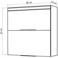 Armário Aéreo Nesher Marquesa em MDF 15mm com 2 Portas e 1 Prateleira - 80cm de largura - 4