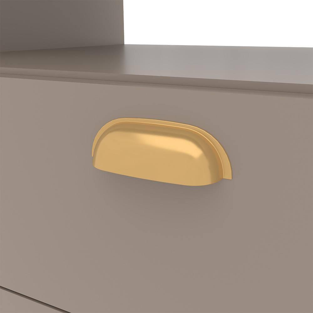 Cozinha Compacta Bartira Pérola com 5 Portas, 2 Gavetas, 1 Gavetão e 4 Prateleiras - 251cm de largura - 8