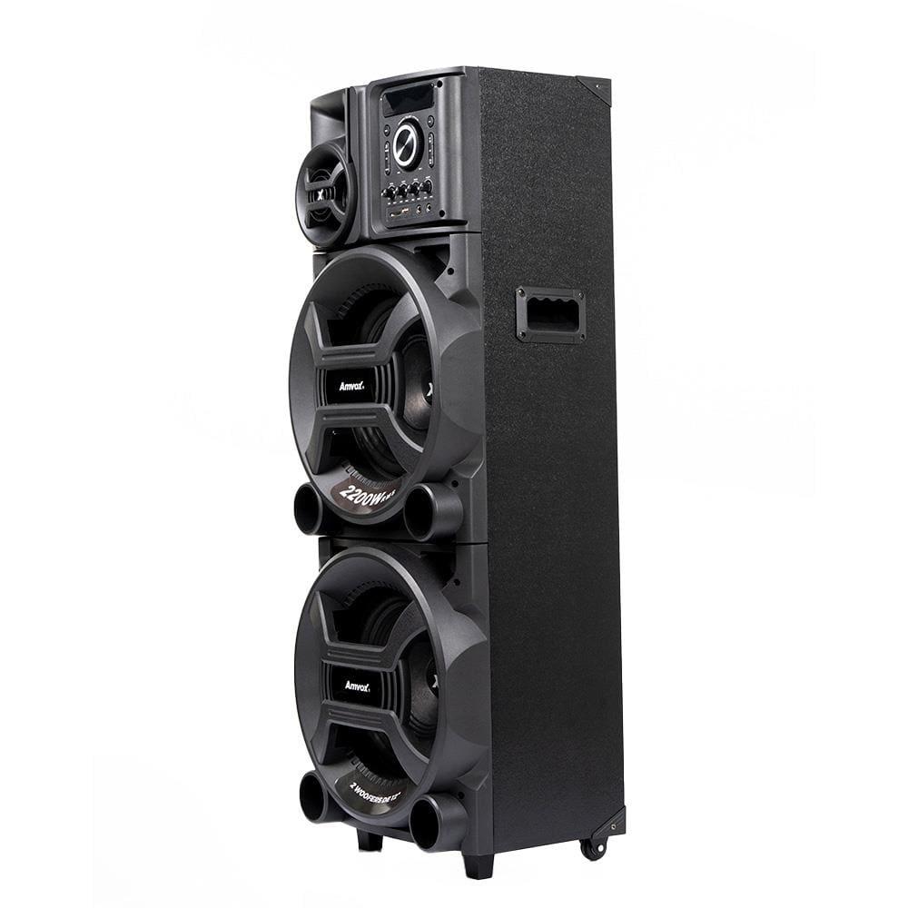Caixa Amplificadora Amvox Pesadão Black ACA 2201 com Bluetooth, Entradas USB, Microfone e Instrumentos - 2200W - 5