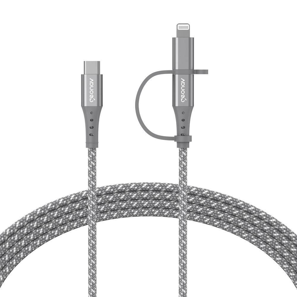 Cabo 2 em 1 USB-C Lightning LC21GR Geonav - 1,5m - 1